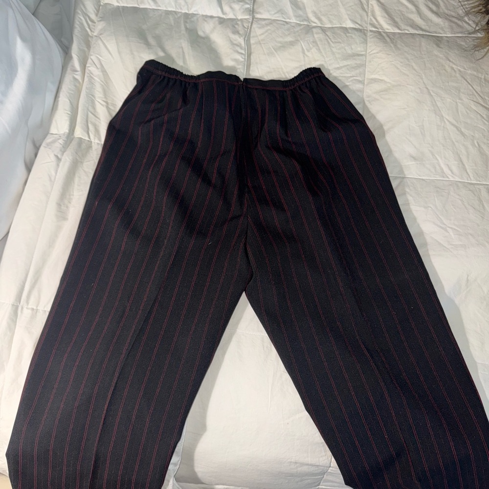 Black and Red Striped Pants